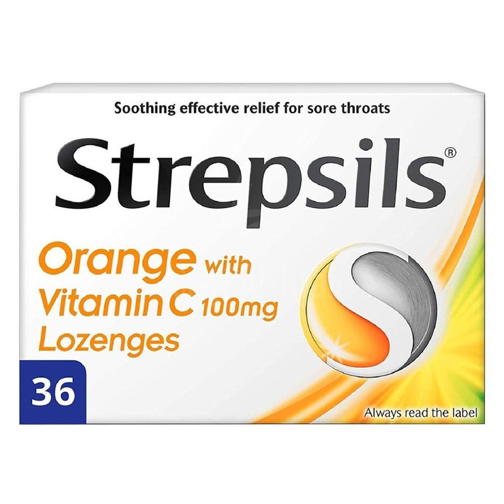STREPSILS ORANGE VIT.C 100MGLOZ 1X36'S