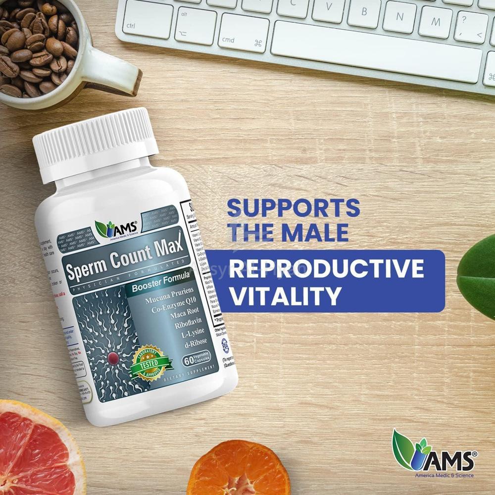 AMS SPERM COUNT MAX CAPSULES 60'S 2