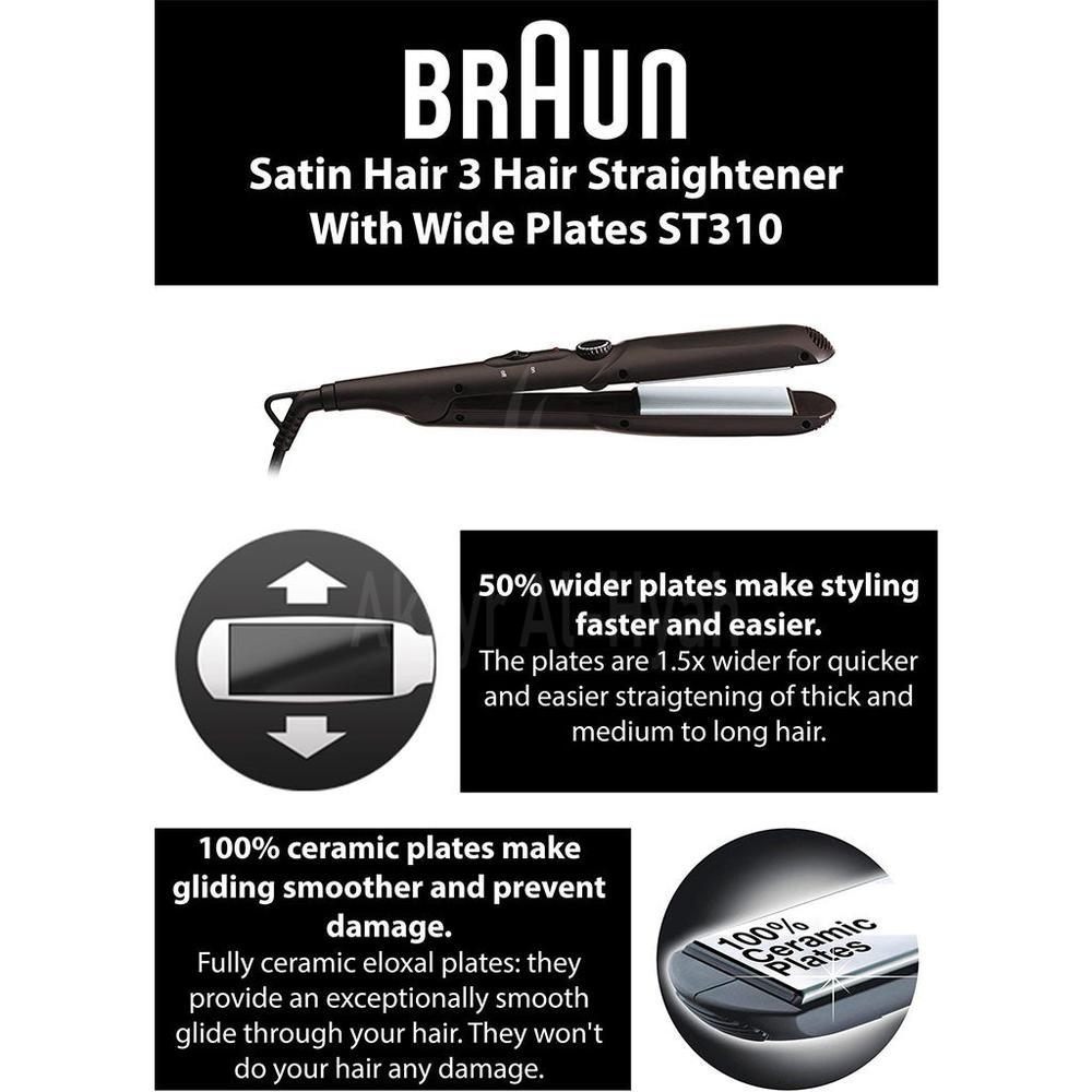 BRAUN (BN996)SATIN HAIR 3 WIDE PLATE ST310 2