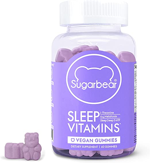 SUGAR BEAR SLEEP VITAMINS VEGAN GUMMIES 60'S