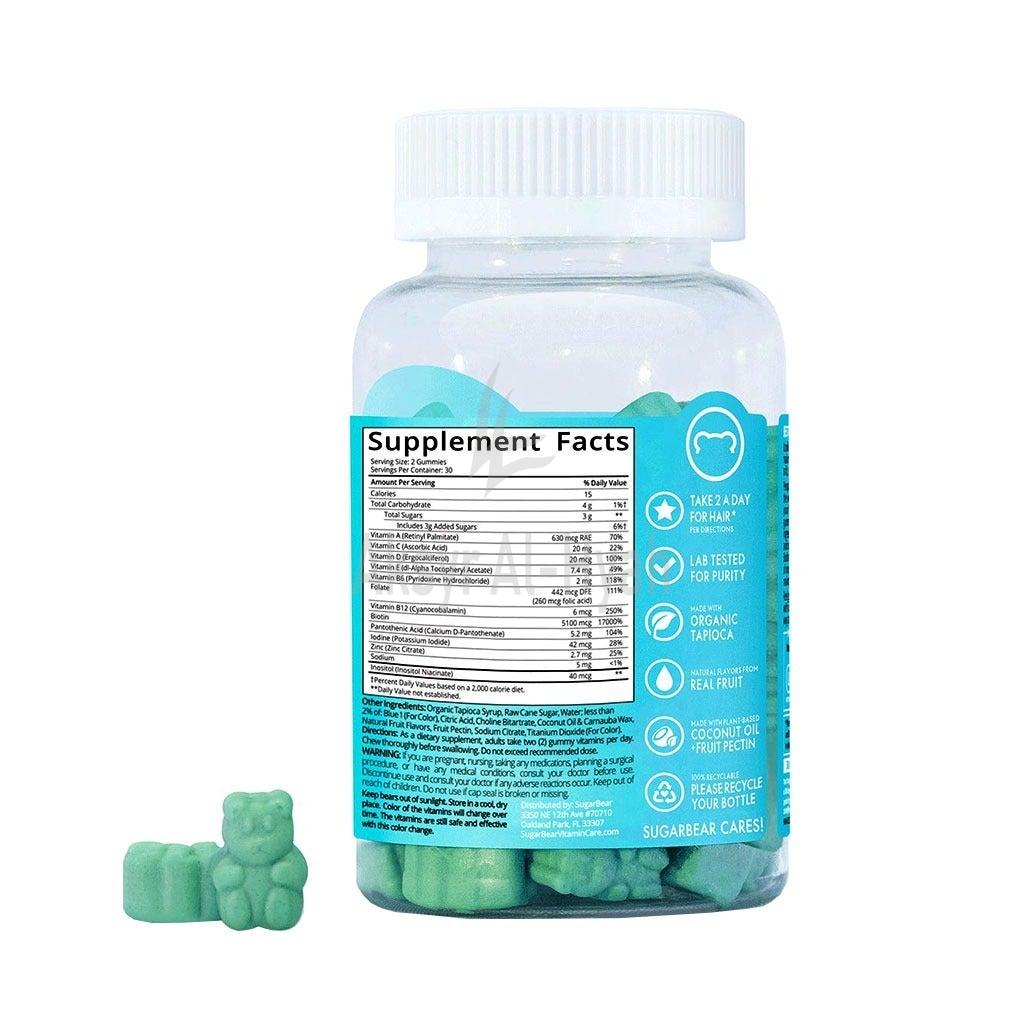 SUGAR BEAR HAIR VITAMINS VEGAN GUMMIES 60'S 1