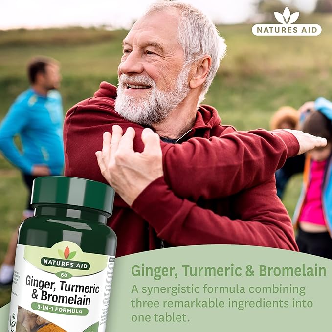 NAT-AID GINGER TURMERIC&BROMELAIN TAB 60'S 3