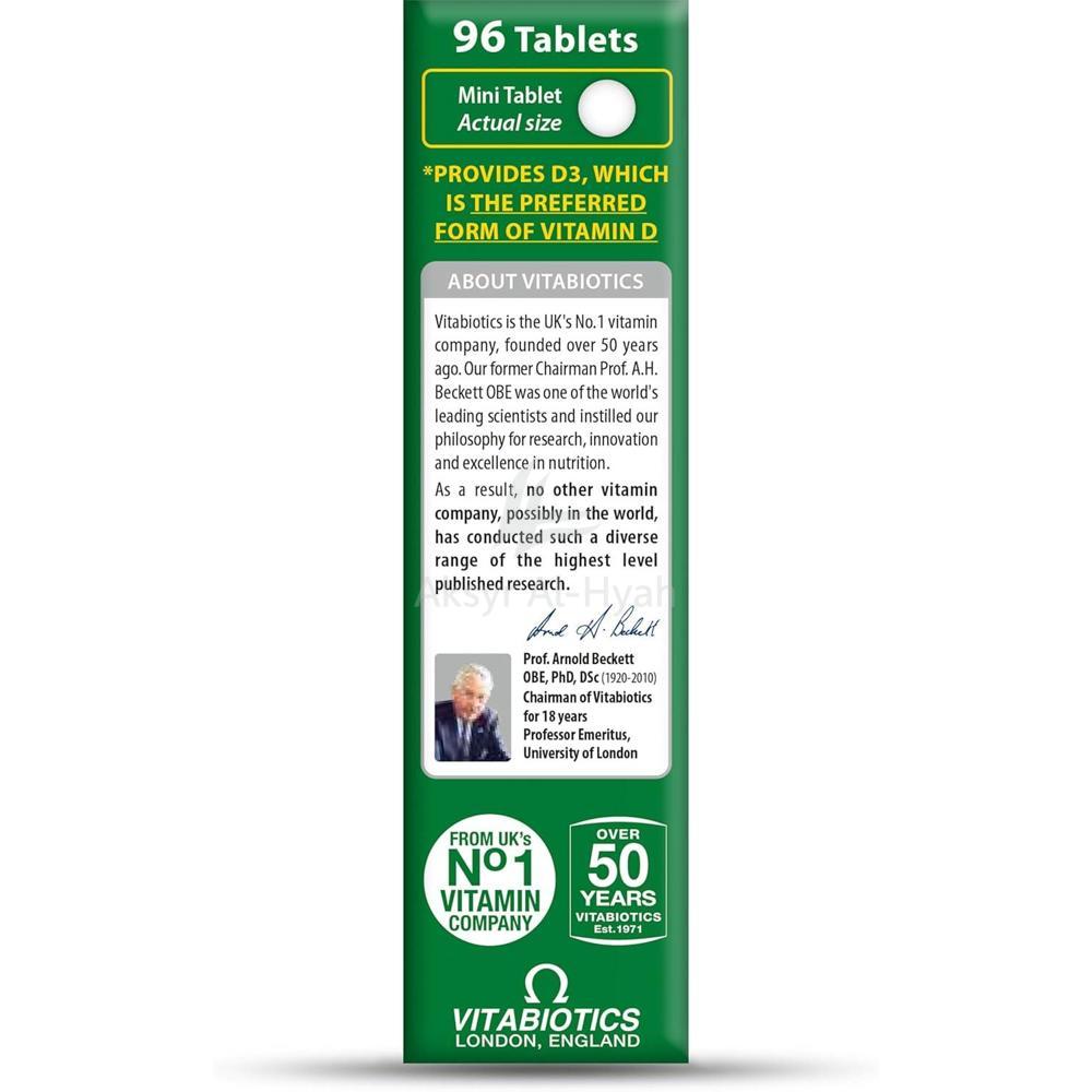 VITABIOTICS  ULTRA VITAMIN D3 1000 I.U. CAPS 96'S 3