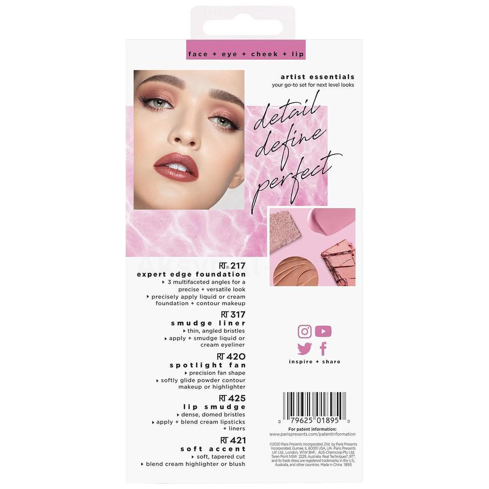RT FACE+EYE+CHEEK+LIP ESSENTIAL BRUSH SET #01895 4