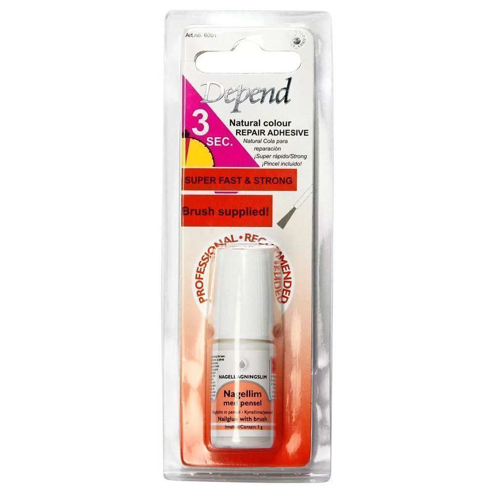 DEPEND (6001)ARTIF.NAIL GLUE WITH BRUSH  3G
