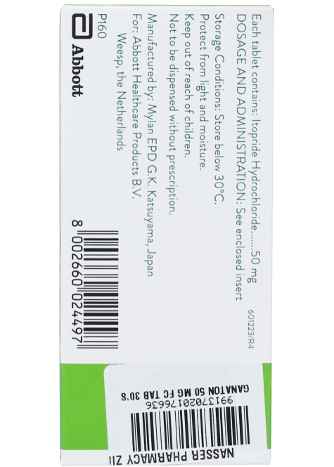 GANATON 50MG TAB 30'S 1