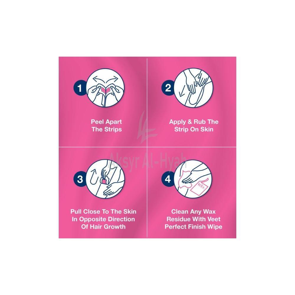 VEET PURE LEGS&BODY SENS WAX STRIPS  20'S #8800 3