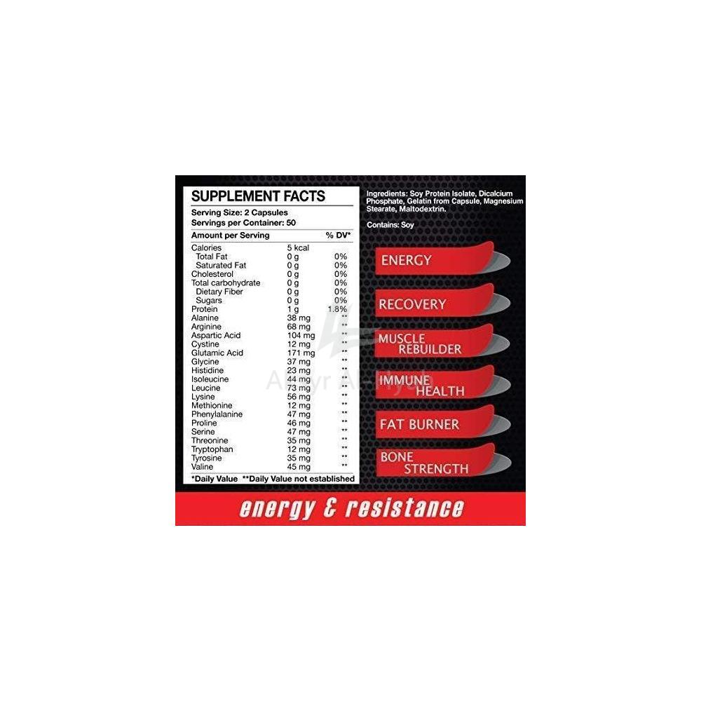 ALFA SPORTS MAXIMUM AMINO CAPS 100'S #17140 1
