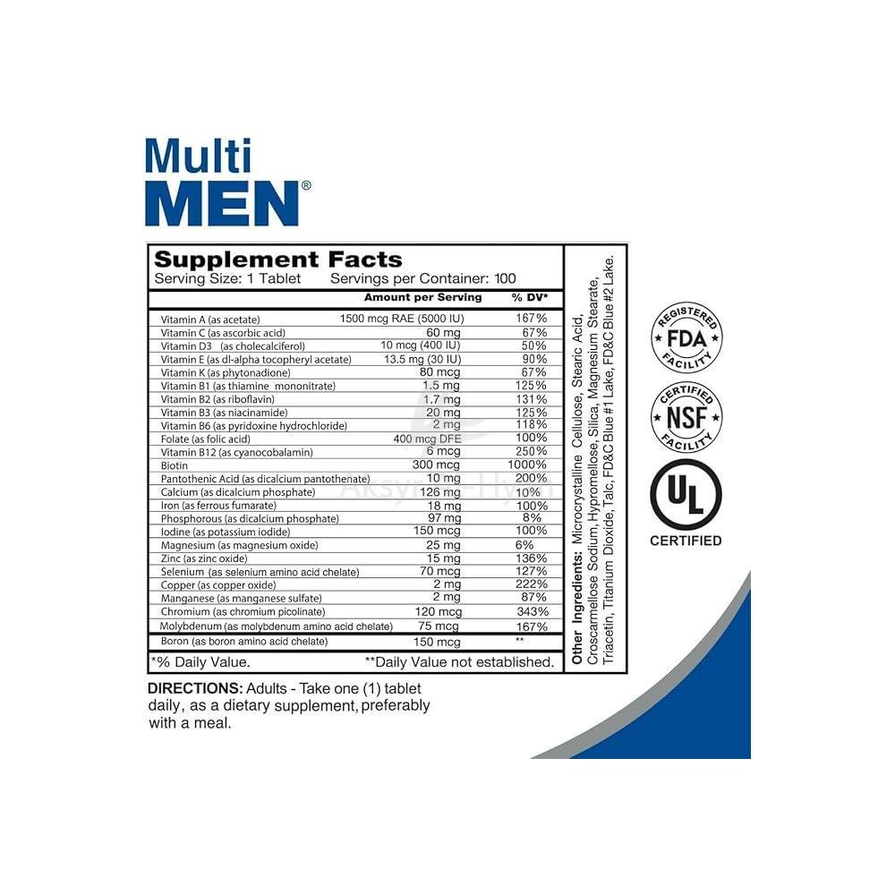 ALFA MULTI MEN TAB 100'S #17145 3
