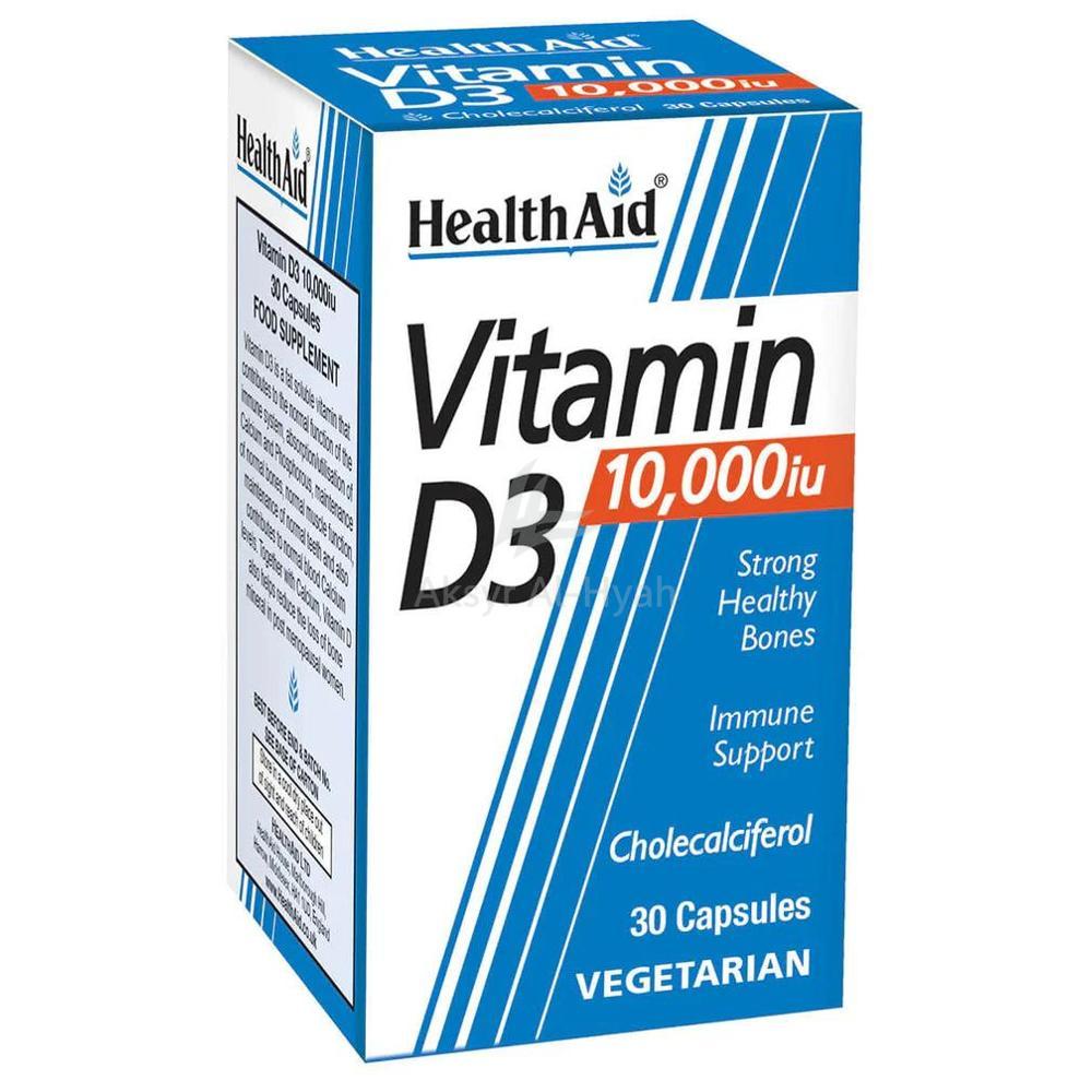 H/AID VITAMIN D3 10 000 IU CAPS 30'S