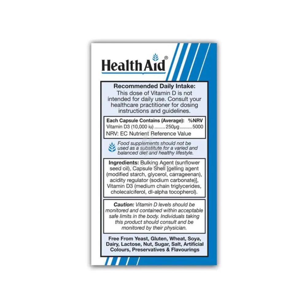 H/AID VITAMIN D3 10 000 IU CAPS 30'S 1