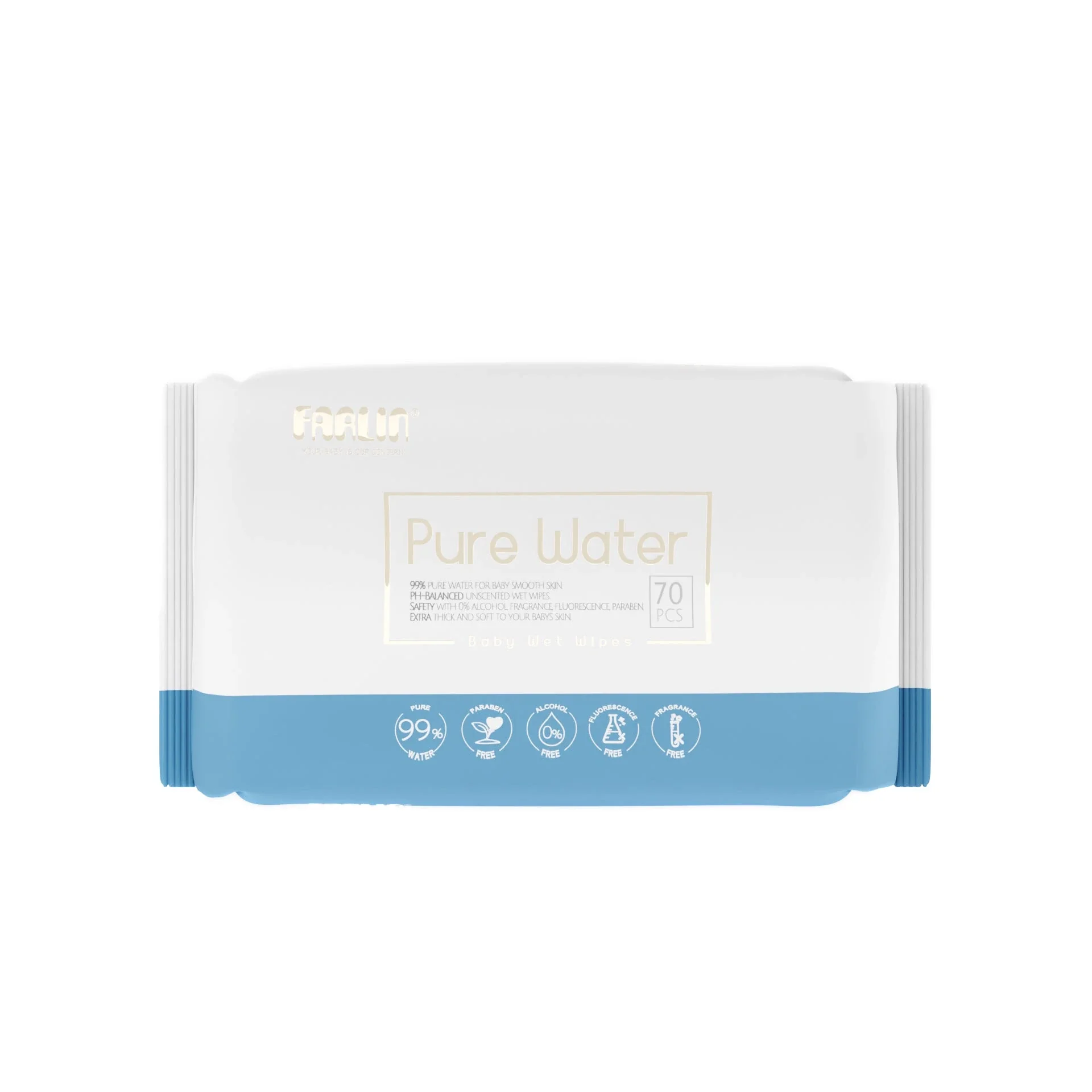 FARLIN WET WIPES PURE WATER BLUE 70'S