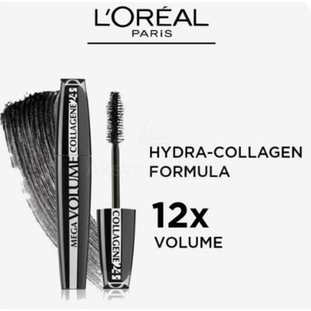 LOREAL MEGA VOLUME COLLAGENE 24H EXTRA BLACK MASCARA 9ML 1