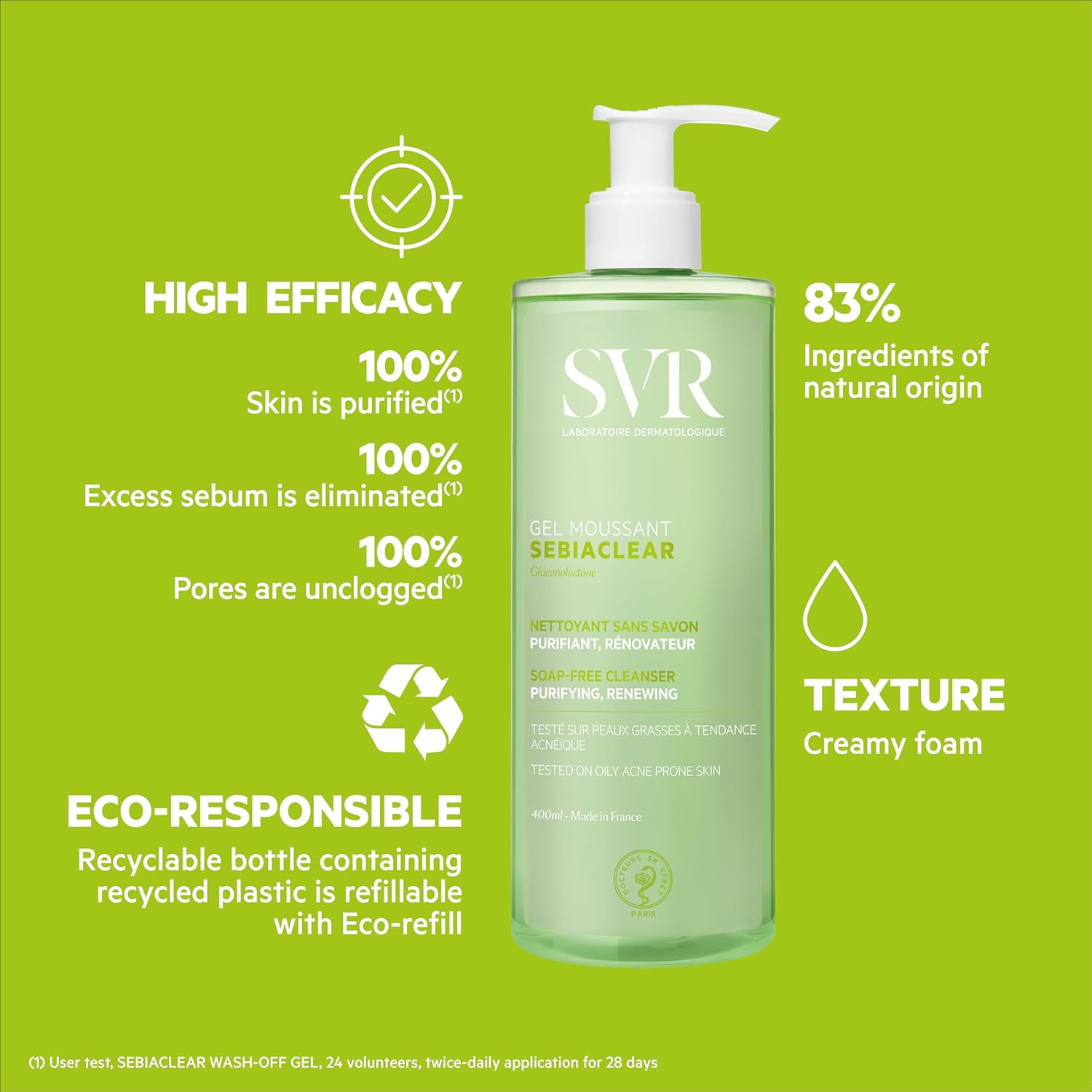 SVR SEBIACLEAR GEL MOUSSANT 400ML #60695 5