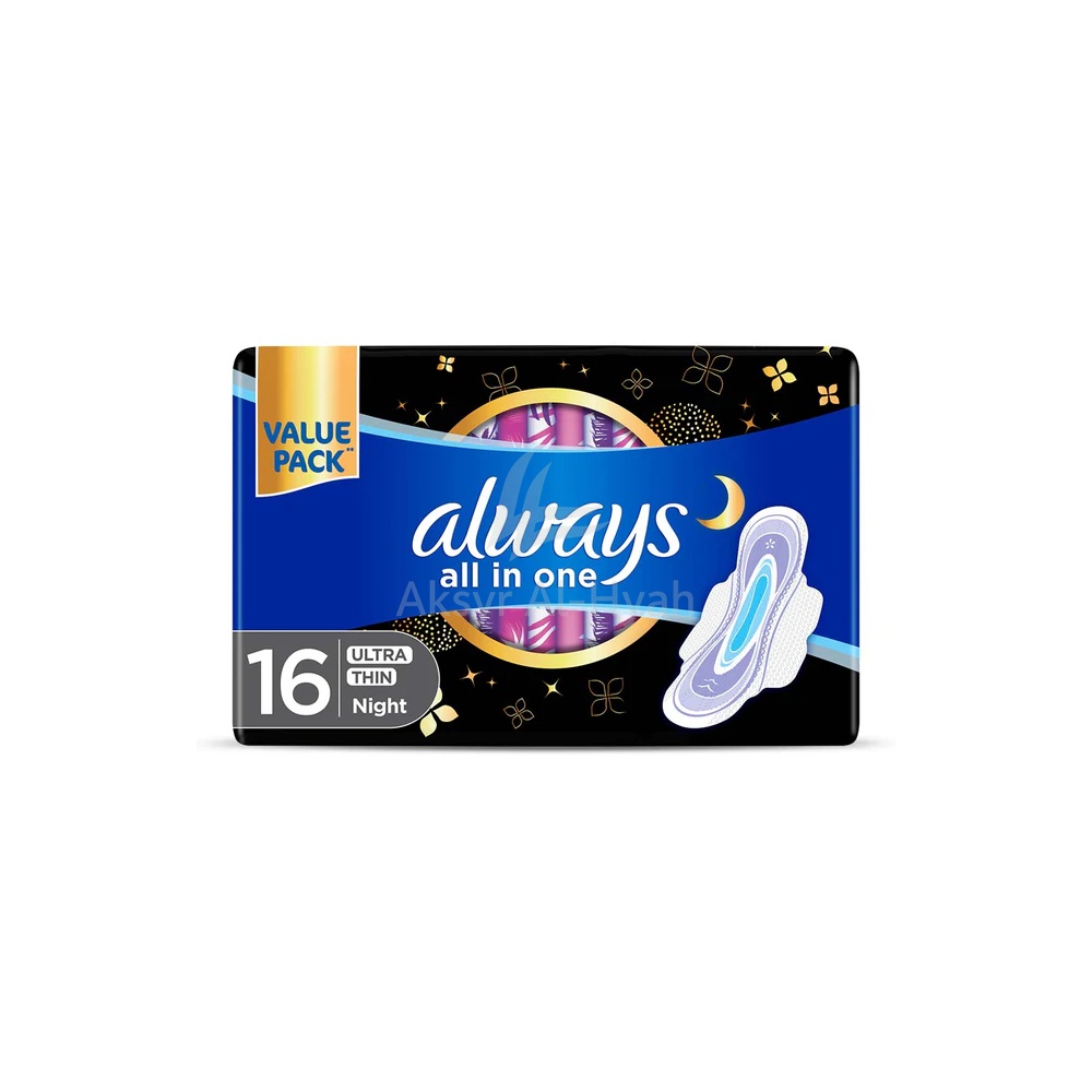 ALWAYS ALL IN ONE ULTRA THIN NIGHT PADS 16'S(VP)