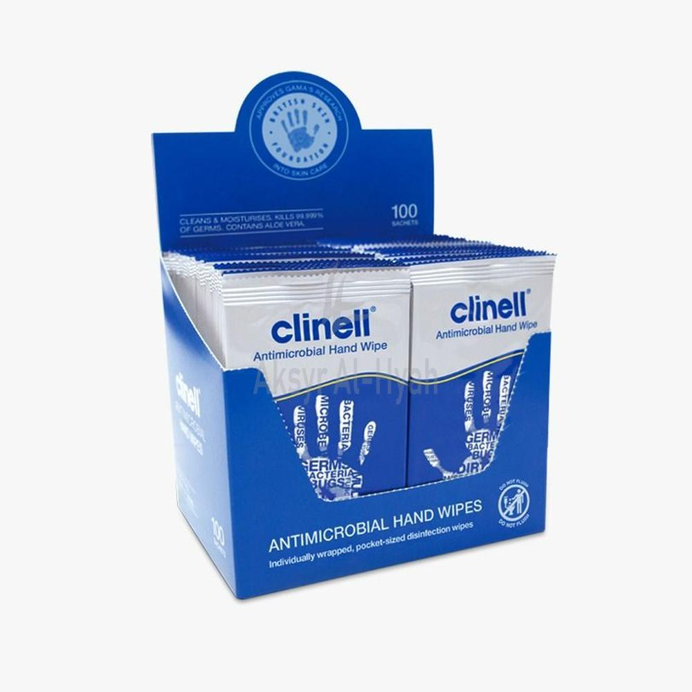 CLINELL ANTIMICROBIAL HAND WIPES 100'S
