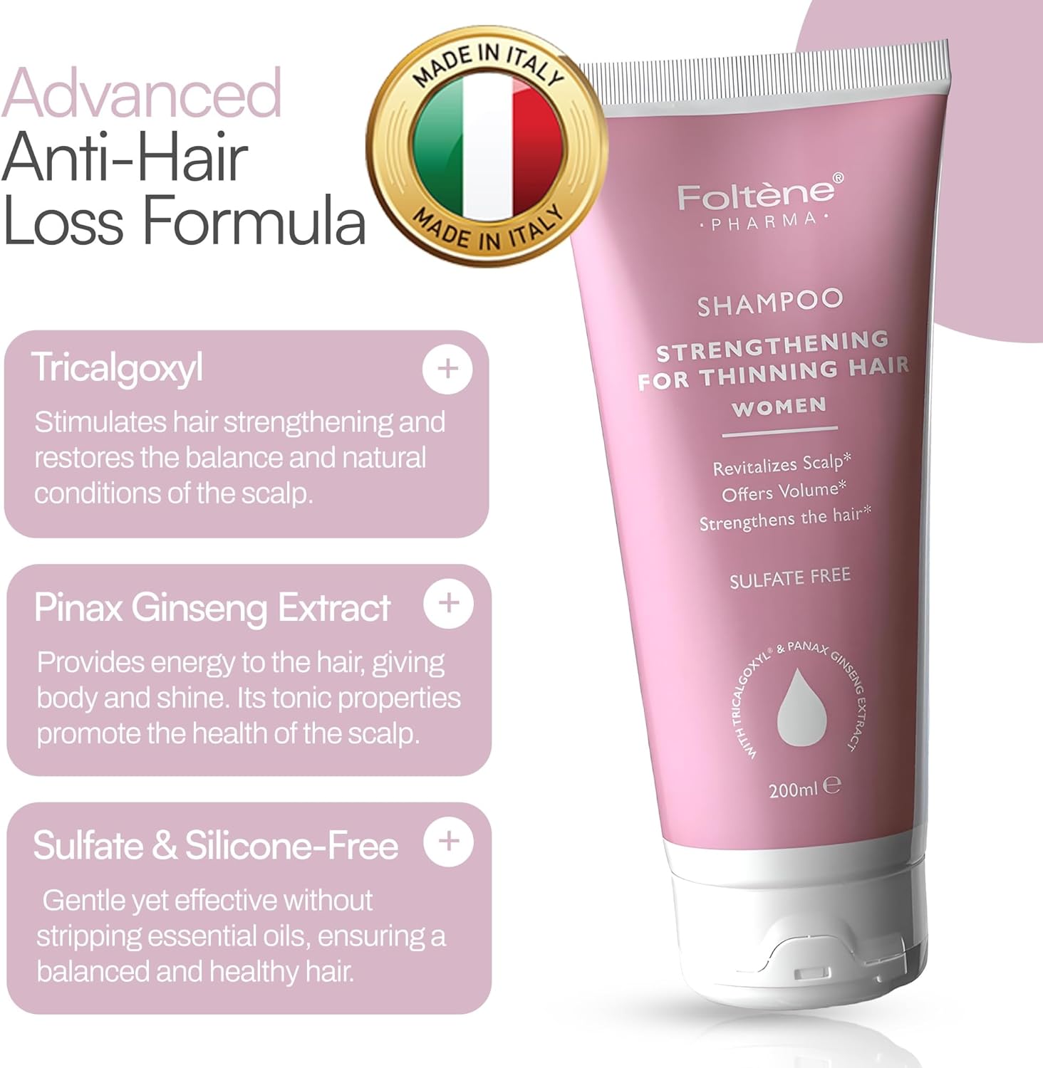FOLTENE THINNING HAIR SHAMPOO FOR WOMEN 200ML 4