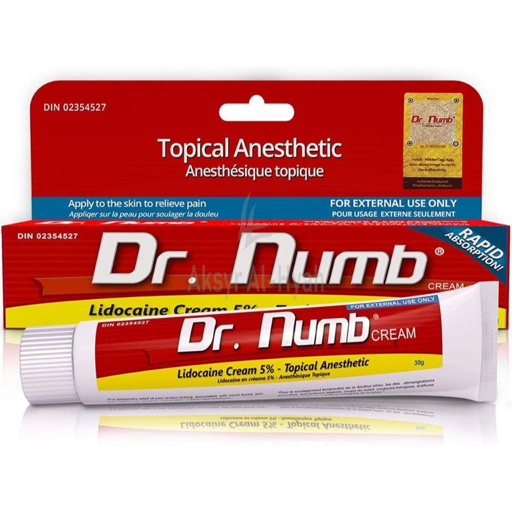 DR. NUMB TOPICAL LIDOCAINE CREAM  30G