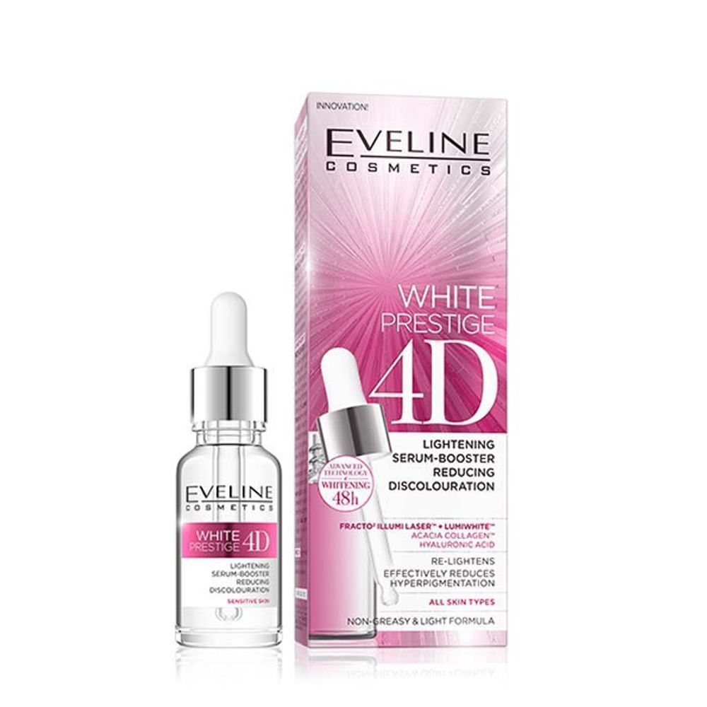 EVELINE WHITE/PRSTG 4D LIGHTEN SERUM BOOSTER 18ML#9070 1