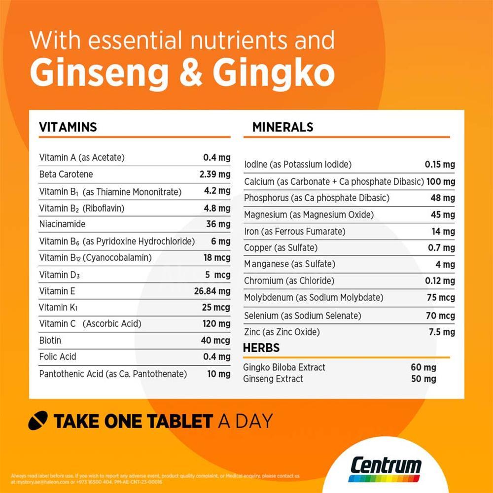 CENTRUM ENERGY TAB 30'S