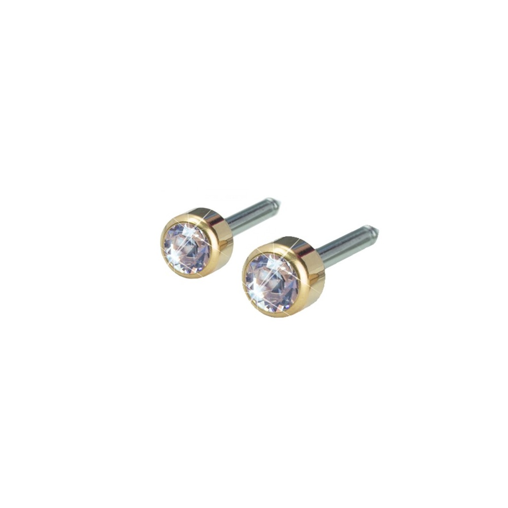 BLOMDAHL GT BEZEL CRYSTAL 4MM STUDS#1301-01