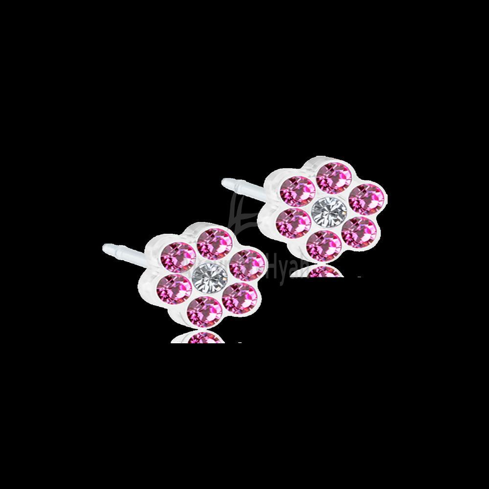 BLOMDAHL MP DAISY ROSE/CRYSTAL 5MM STUDS#0114-42