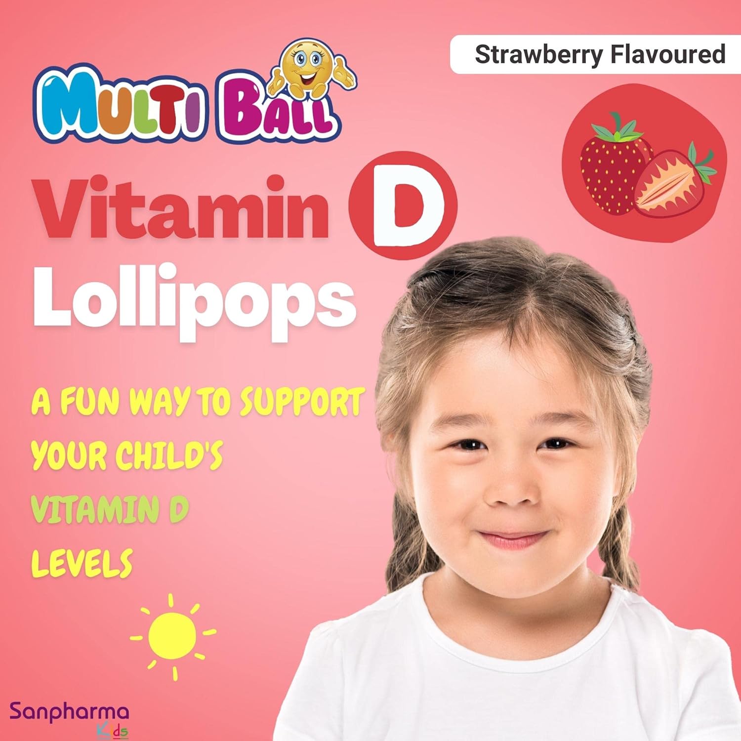 MULTI BALL KIDS VITAMIN D LOLLIPOPS 7"S 2