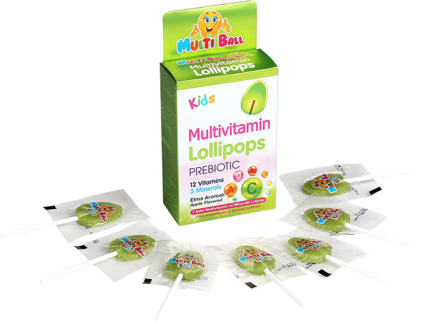 MULTI BALL KIDS  MULTIVITAMIN LOLLIPOPS 7"S 1
