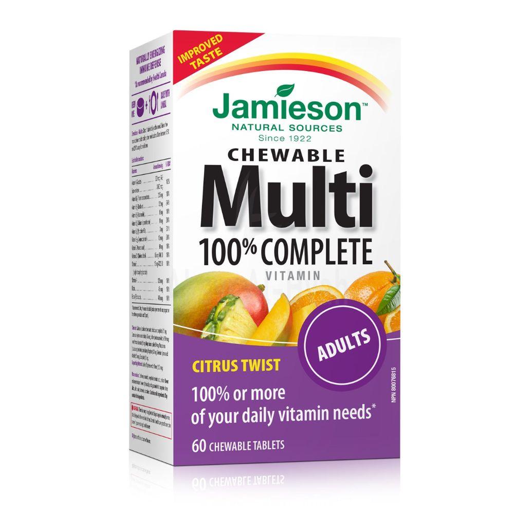 JAMIESON CHEWABLE MULTI 100%COMPLTE CITRUS TWIST 60"S