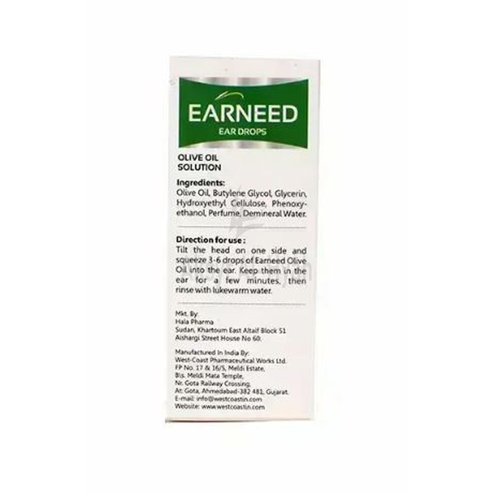 EARNEED OLIVE OIL EAR DROPS 15ML