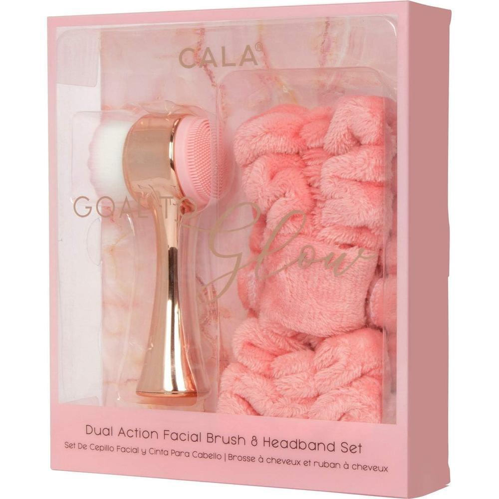 CALA GOAL TO GLOW-ROSE GOLD FACIAL BRUSH HEAD BAND SET 69235 1