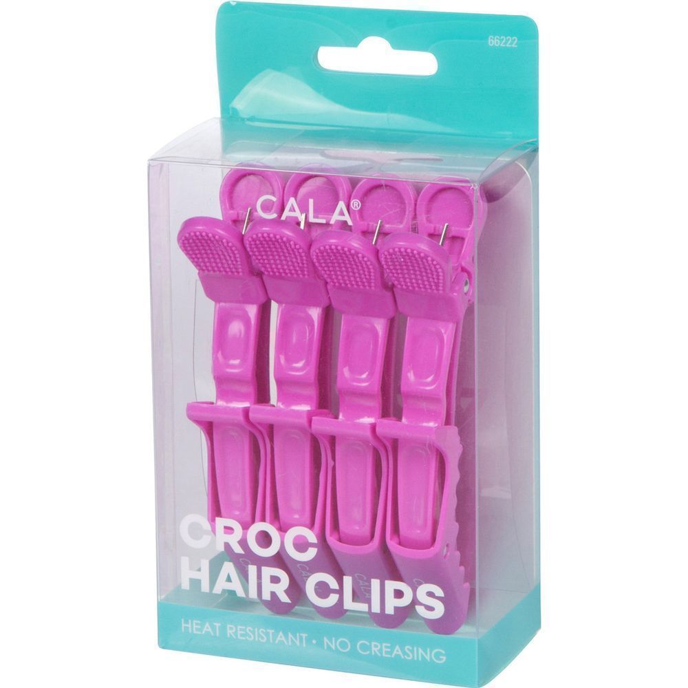 CALA(66222)CROC HAIR CLIP LAVENDER 4"S