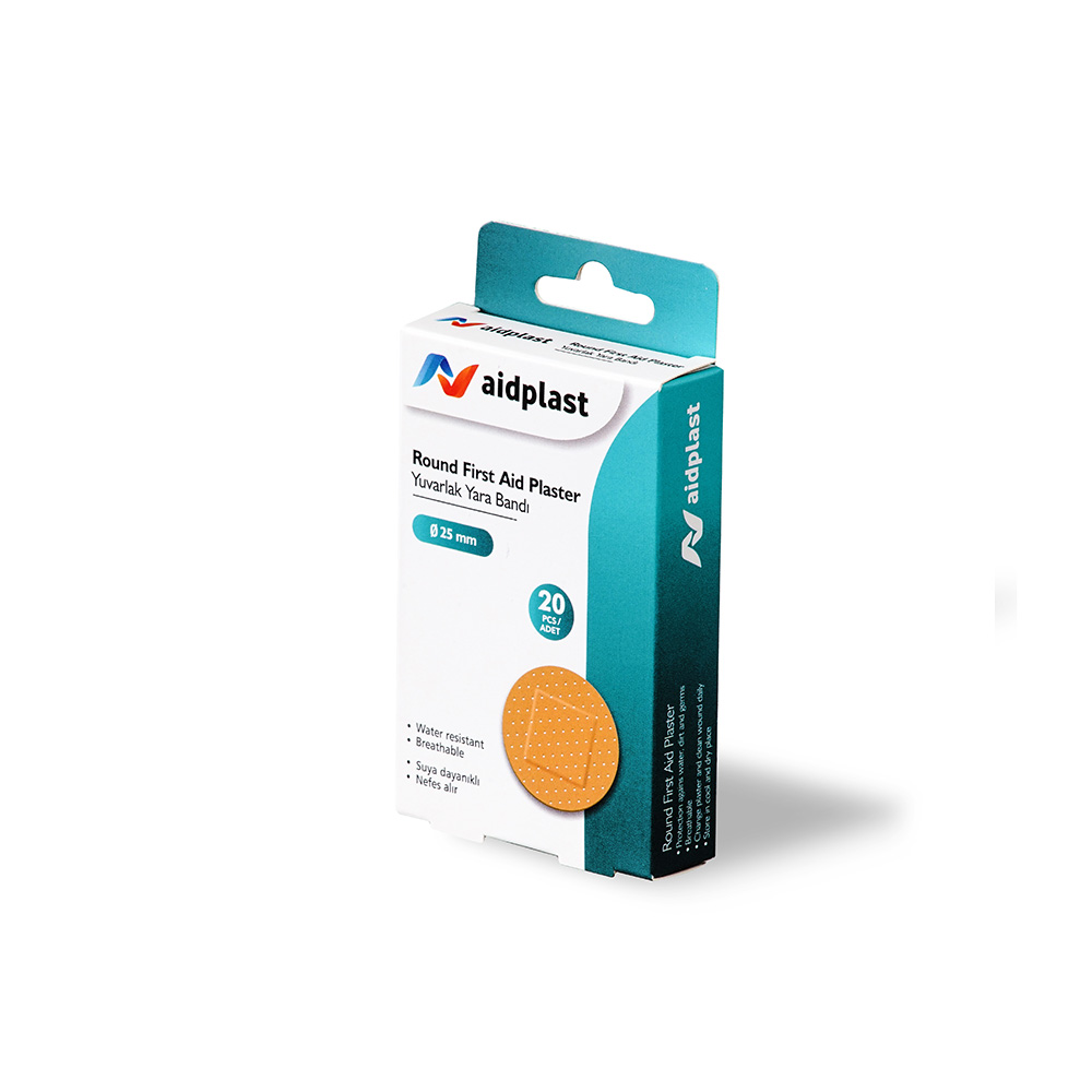 AID PLAST ROUND PLASTER 25MM 20'S#V860