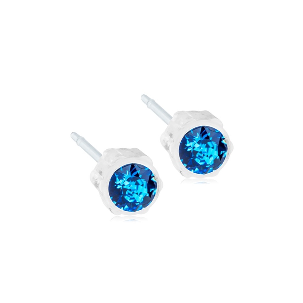 BLOMDAHL MP SAPPHIRE 4MM STUDS#0103-04