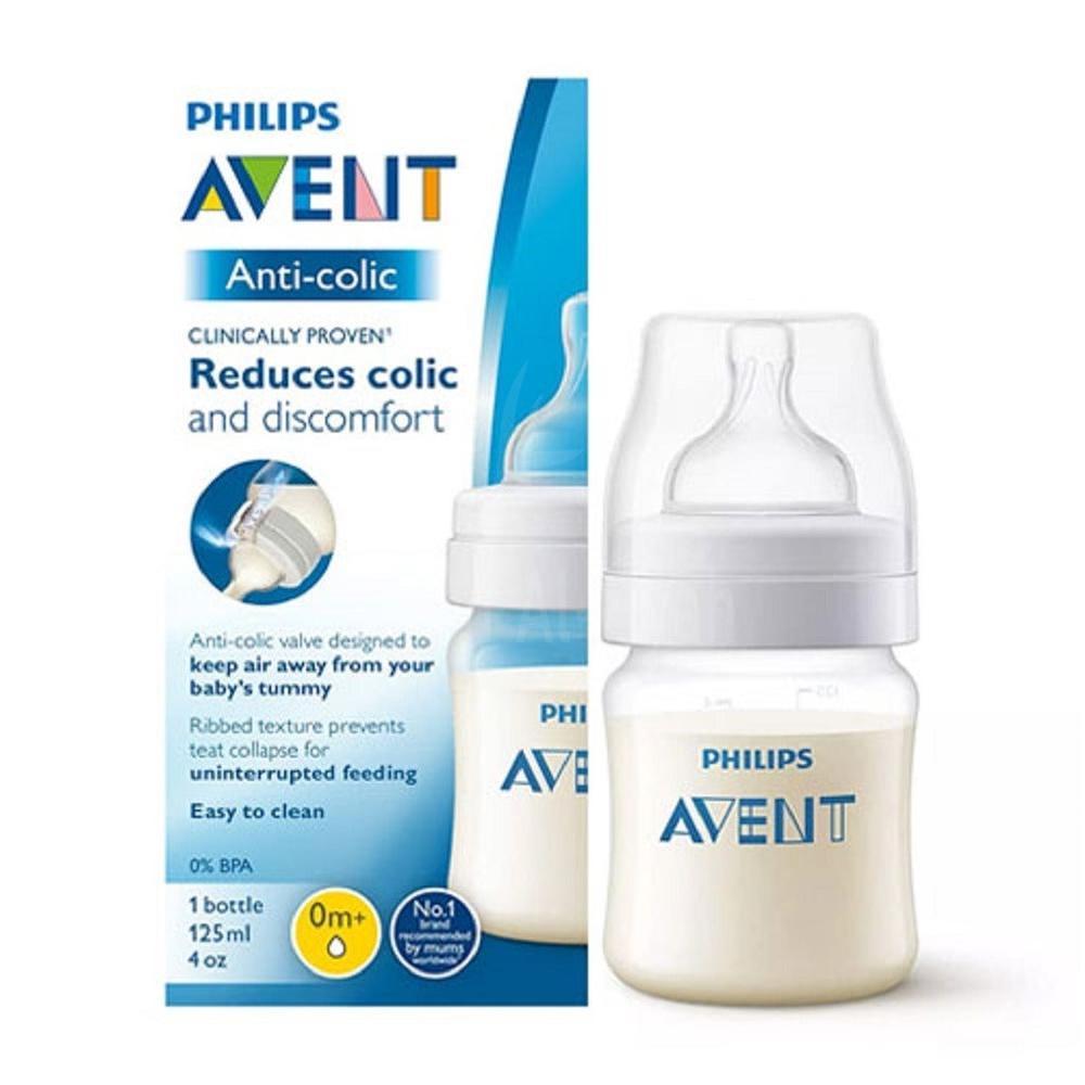 AVENT ANTI COLIC BOTTLE W/AIRFREE VENT 125ML SCF810/14 #PA566