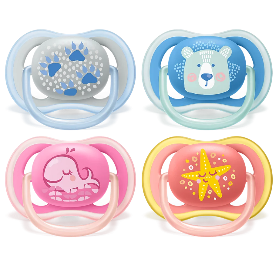 AVENT ULTRA AIR FREEFLOW SOOTHER 6-18M 2'S SCF085/06 #PA236