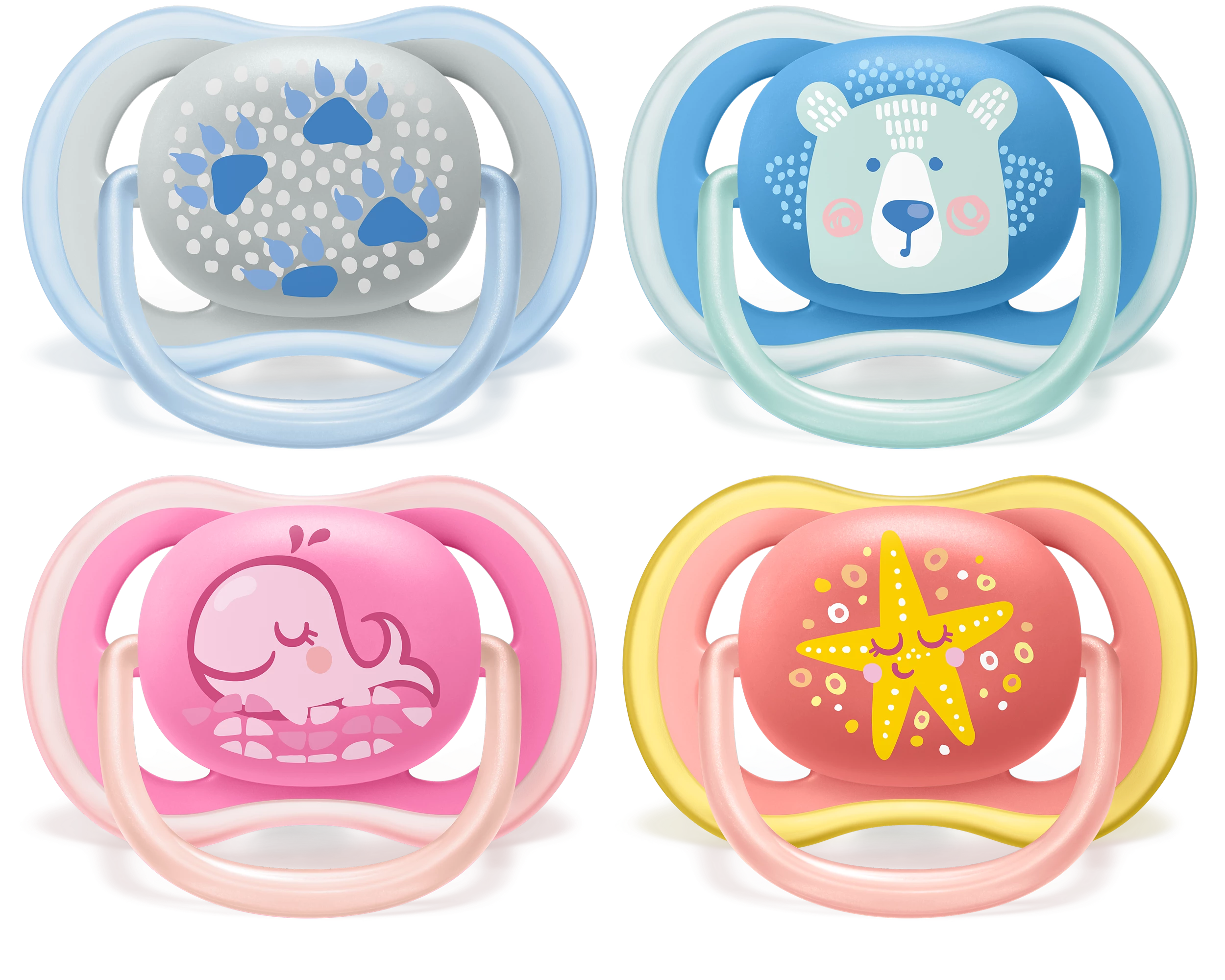 AVENT ULTRA AIR FREEFLOW SOOTHER 6-18M 2'S SCF085/06 #PA236 1
