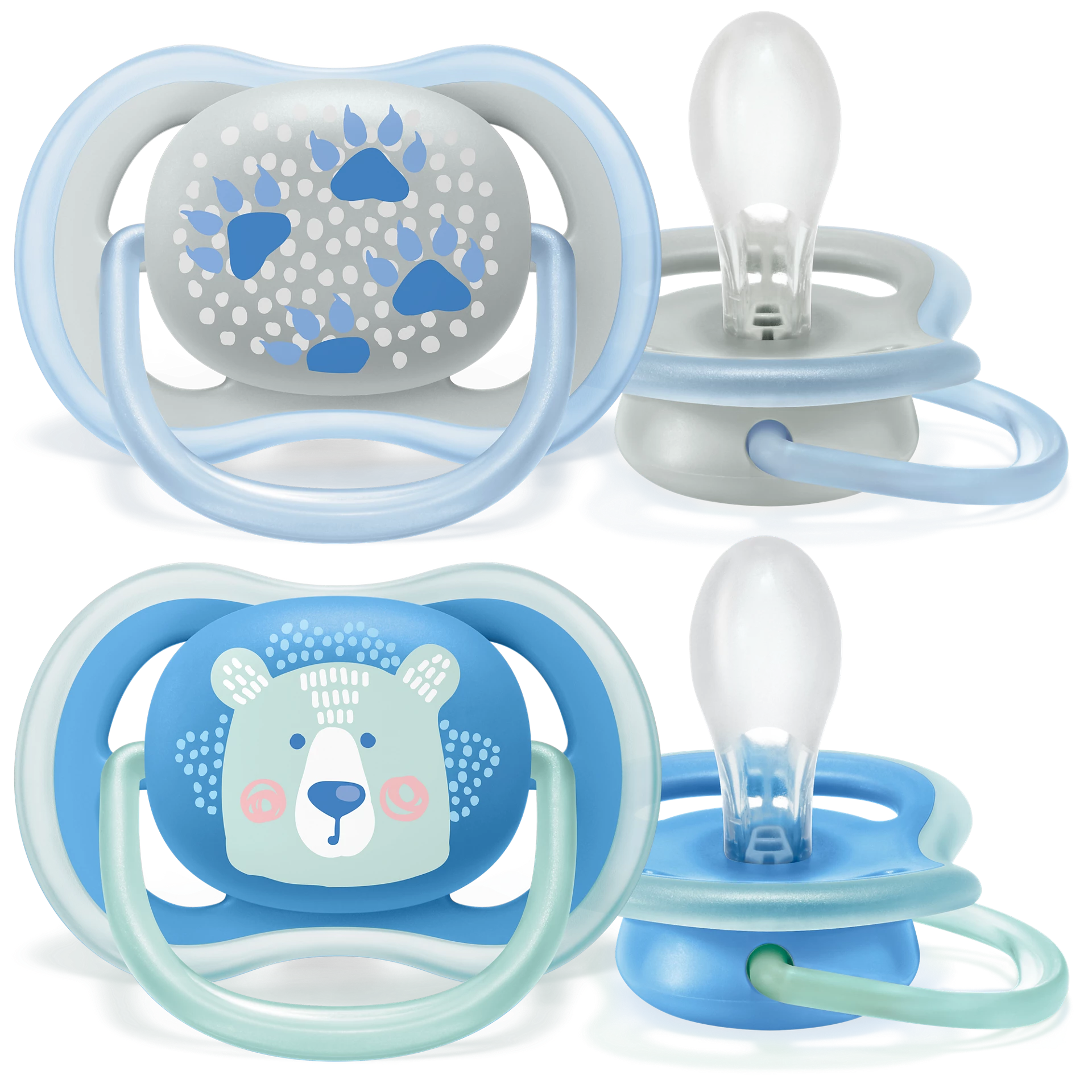 AVENT ULTRA AIR FREEFLOW SOOTHER 6-18M 2'S SCF085/06 #PA236 2
