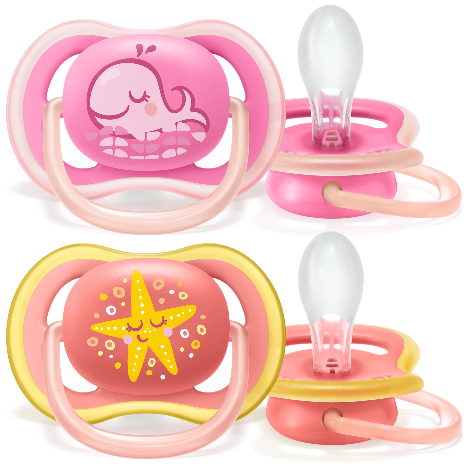 AVENT ULTRA AIR FREEFLOW SOOTHER 6-18M 2'S SCF085/06 #PA236 3