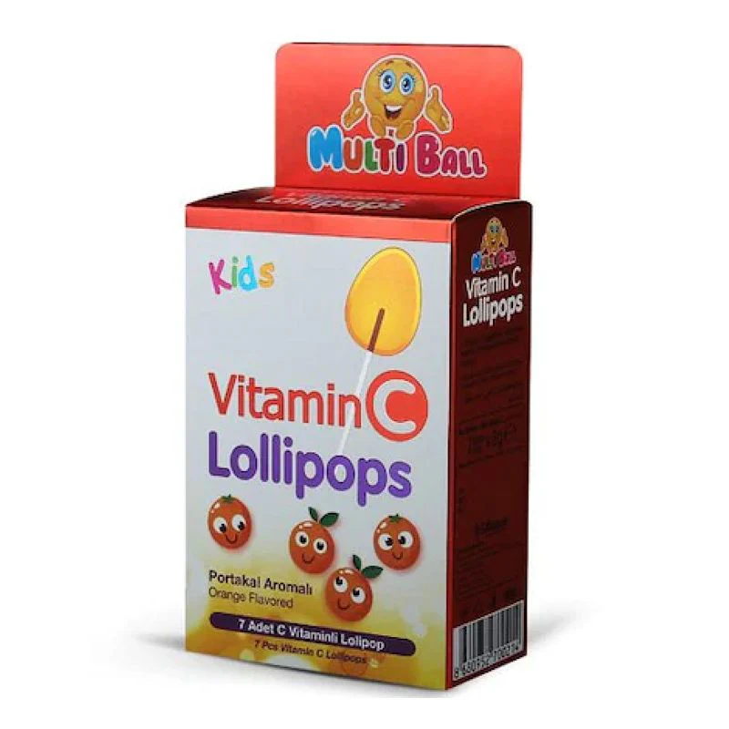 MULTI BALL KIDS VITAMIN C LOLLIPOPS 7'S