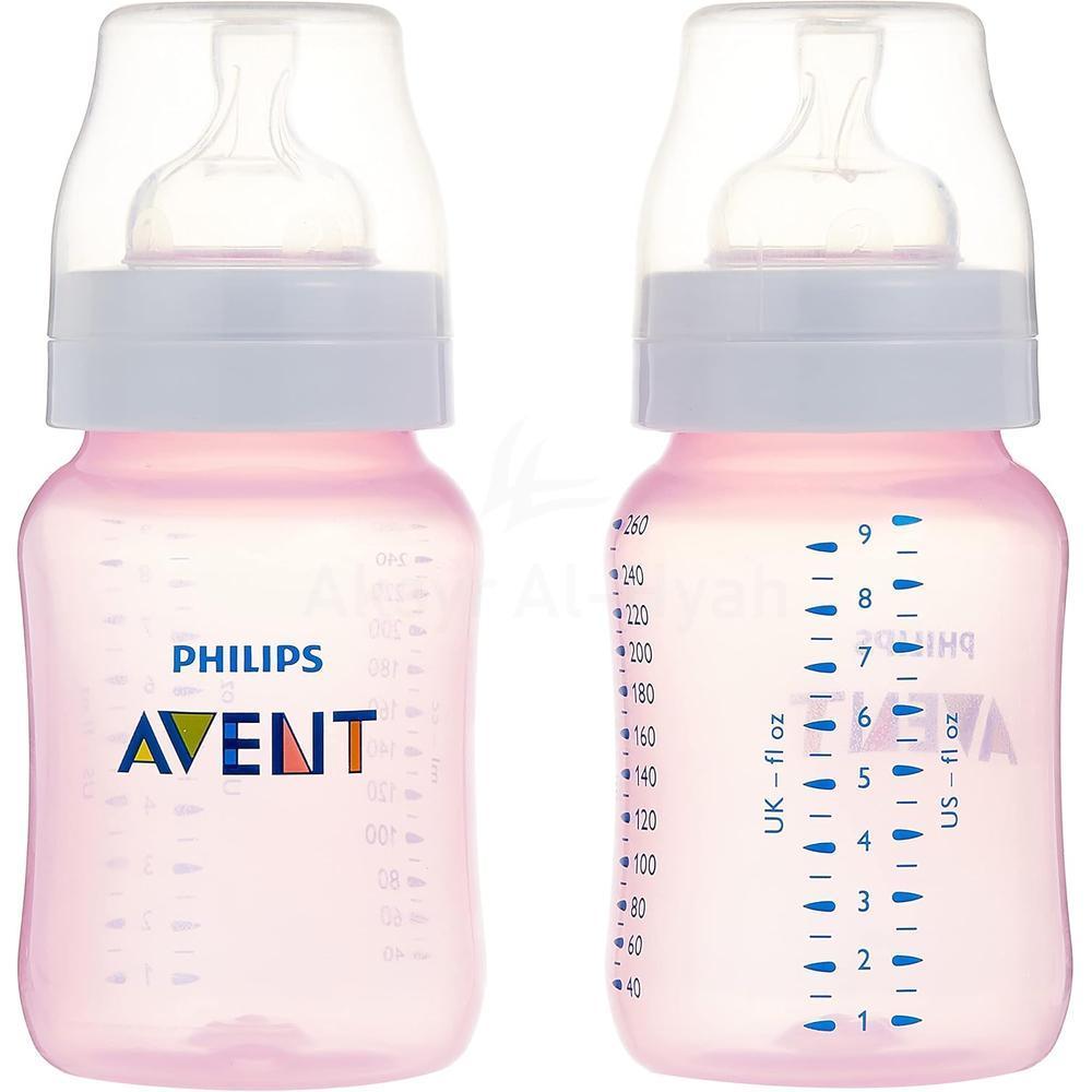 AVENT ANTI COLIC BOTTLE 2 PINK 260ML SCF814/62 #PA577