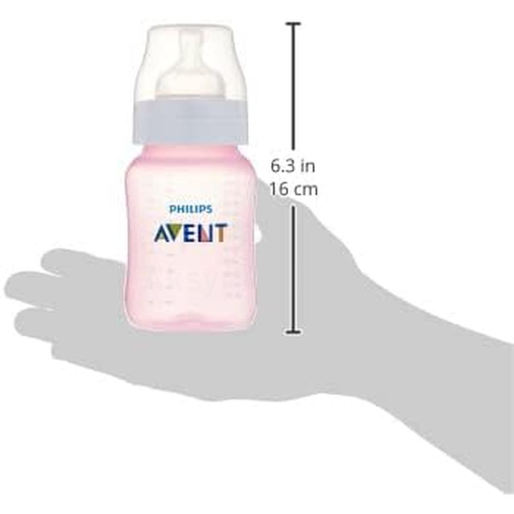 AVENT ANTI COLIC BOTTLE 2 PINK 260ML SCF814/62 #PA577 4