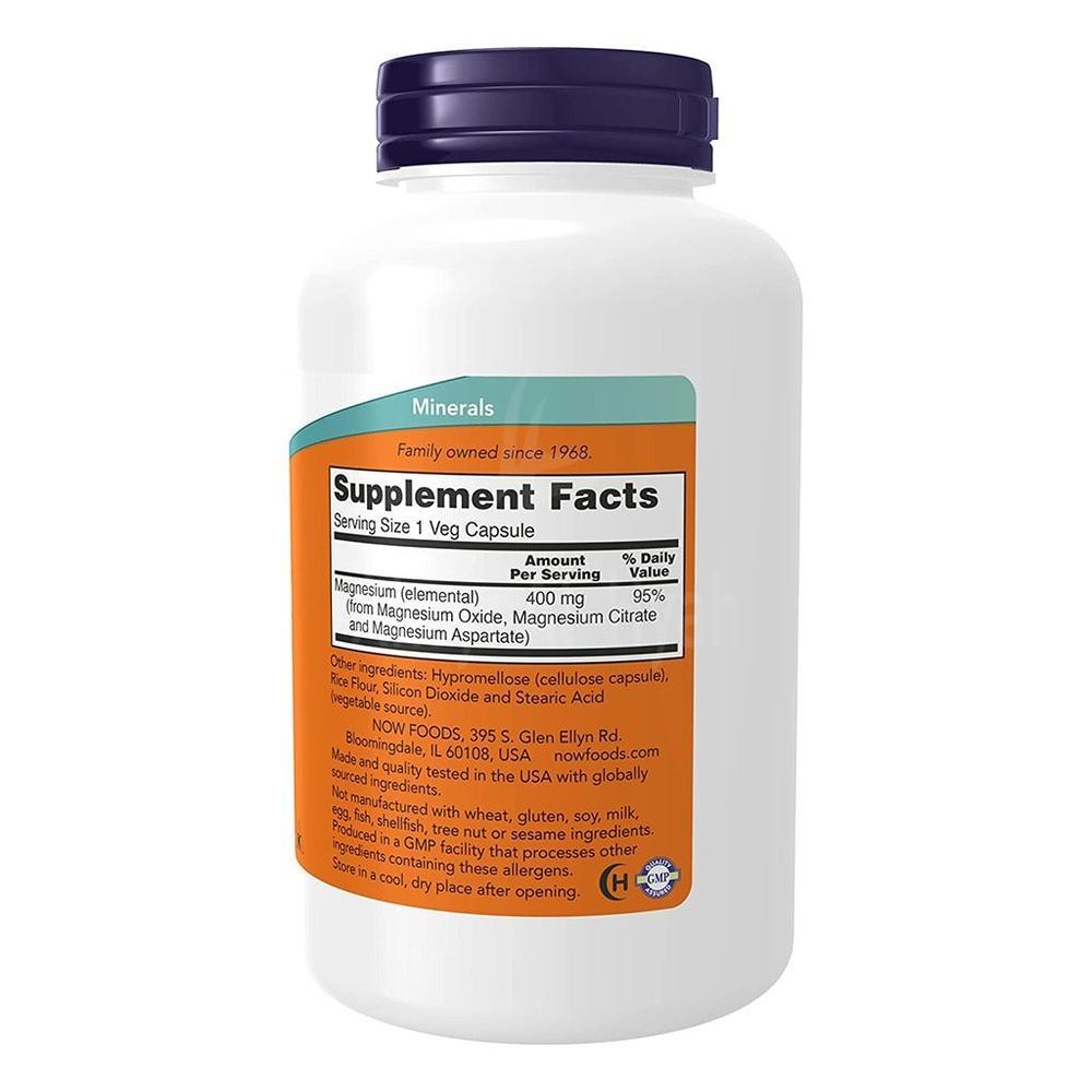 NOW MAGNESIUM 400MG 180 VEG CAP'S #18241 1