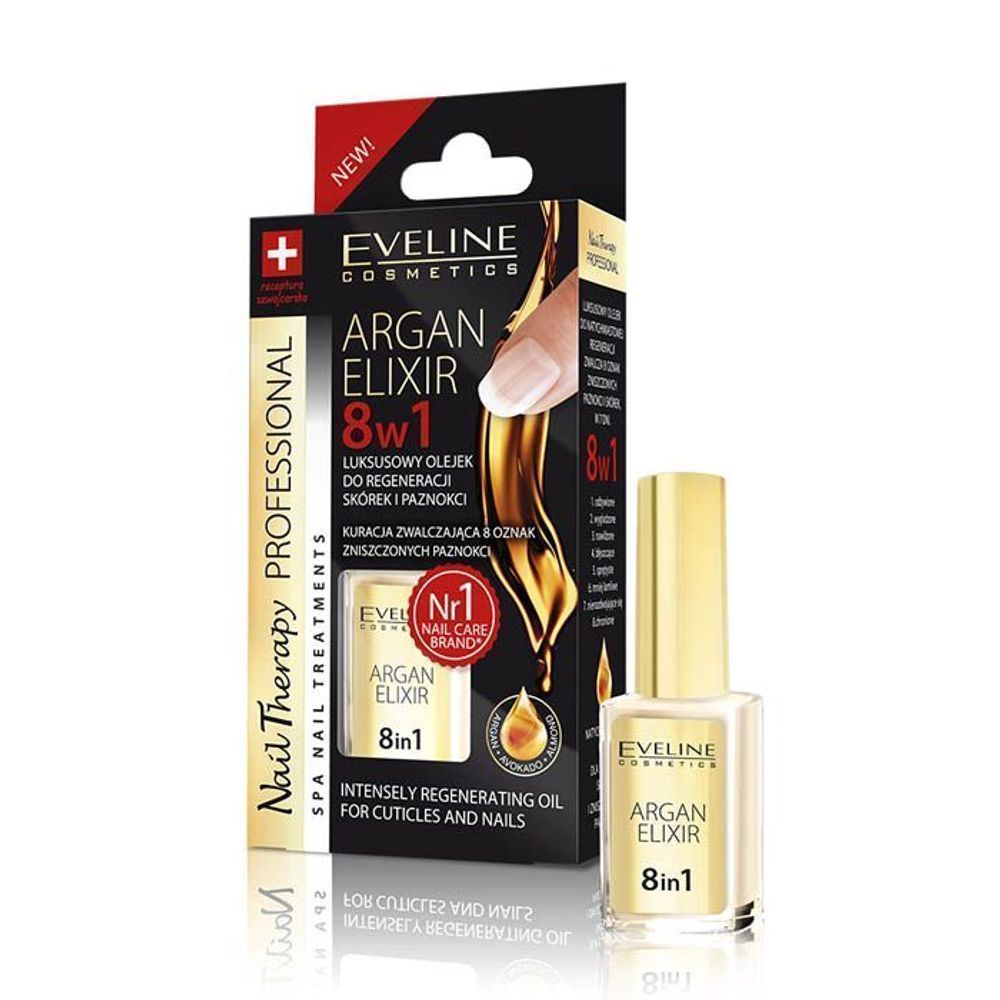 EVELINE ARGAN ELIXIR 8 IN 1NAIL THERAPY 12ML#0729