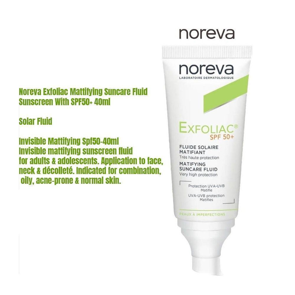 NOREVA EXFOLIAC SPF50 MATTI SUNCARE FLUID 40ML#50045 2