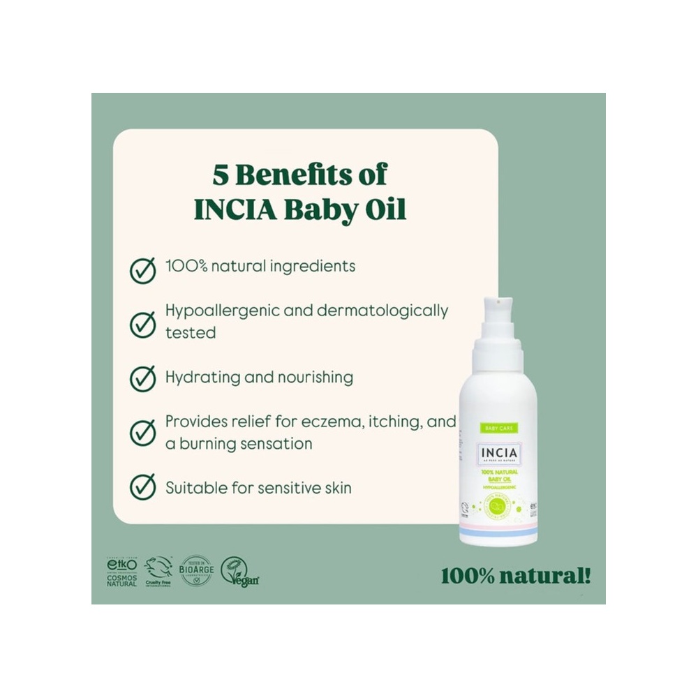 INCIA NATURAL BABY OIL 110ML