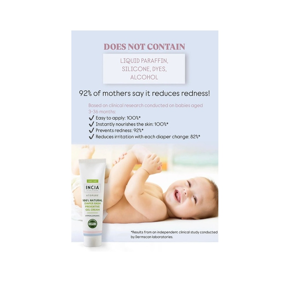 INCIA DIAPER RASH PREVENTIVE GEL CREAM 60ML 3