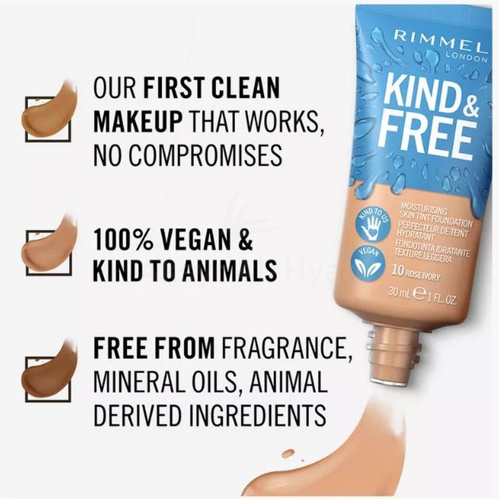 RML KIND&FREE TINT FOUNDATION 10 ROSE IVORY 30ML 3