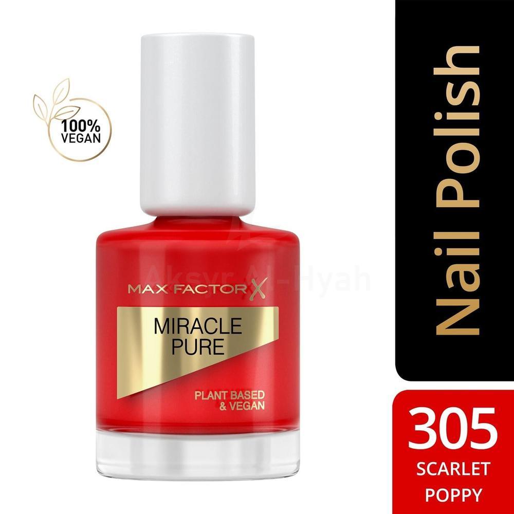 MFX MIRACLE PURE NAIL POLISH 305 SCARLET POPPY 12ML 4
