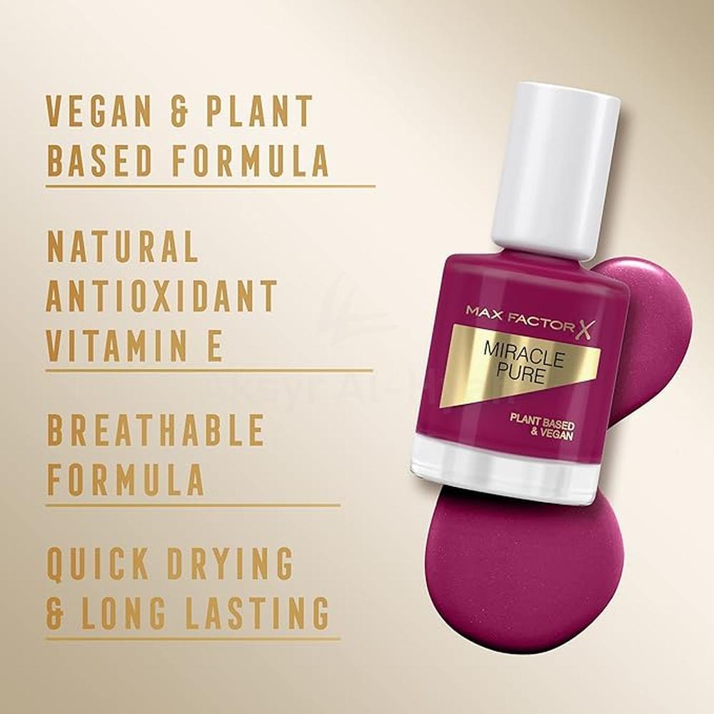 MFX MIRACLE PURE NAIL POLISH 320 SWEET PLUM 12ML 3